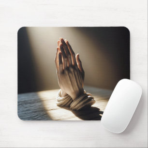Praying Hands In Sunshine Mouse Mat