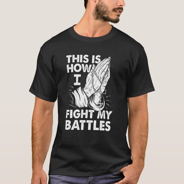 Praying Hands  Jesus Prayer T-Shirt (Front)