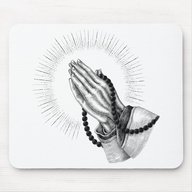 Praying Hands Mouse Mat (Front)