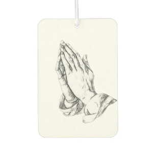 Praying hands outline car air freshener