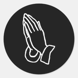 Praying Hands Prayer Classic Round Sticker
