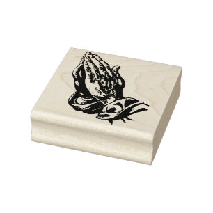 Praying Hands Rubber Stamp