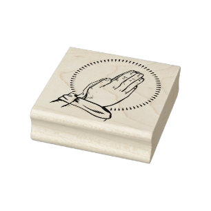 Praying Hands Rubber Stamp