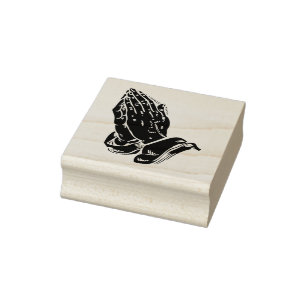 Praying Hands Rubber Stamp