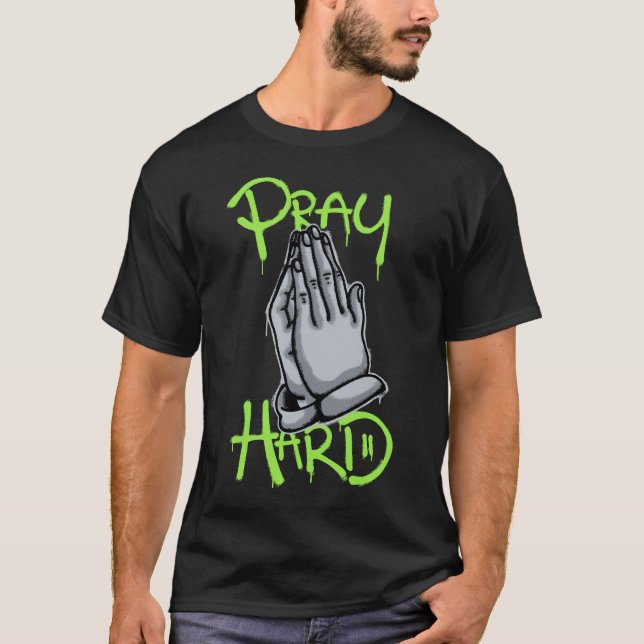 Praying Hands streetwear T-Shirt (Front)