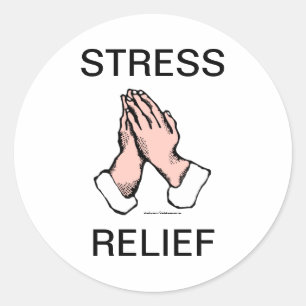 Praying Hands Stress Relief Sticker