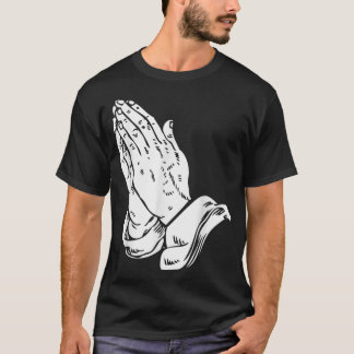 Praying Hands T Shirt  Cool Christian religious Je