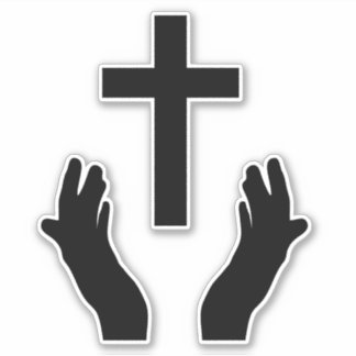 Praying Hands Vinyl Sticker