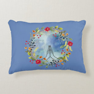 Praying hands watercolor  decorative cushion