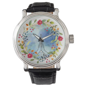 Praying hands watercolor  watch