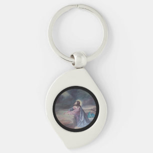 Praying in Gethsemane Key Ring
