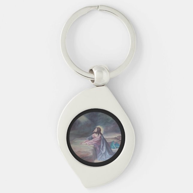 Praying in Gethsemane Key Ring (Front)