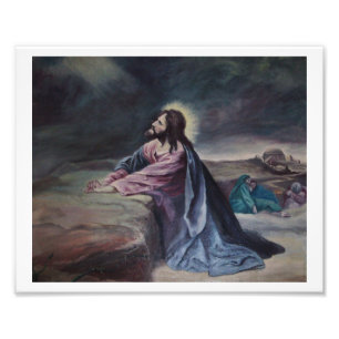 Praying in the Garden Photo Print