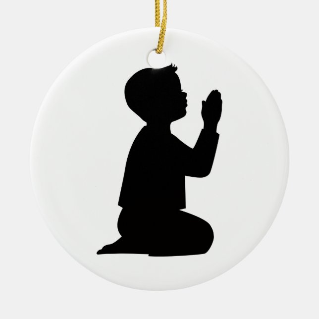 Praying Kids Ornament (Front)