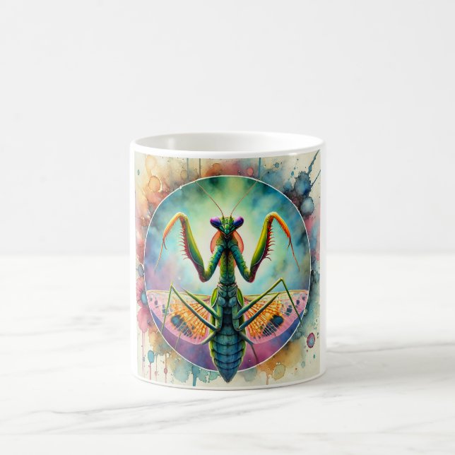 Praying Mantis 290824AREF149 - Watercolor Coffee Mug (Center)