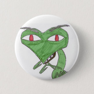 praying mantis 6 cm round badge