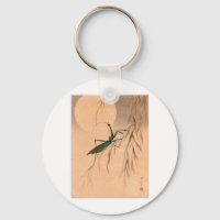 Praying Mantis and the Moon Japanese Art c. 1800s