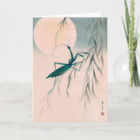 Praying Mantis and the Moon, Watanabe Seitei