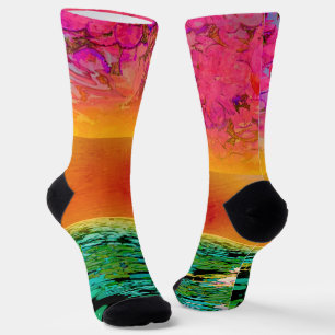 PRAYING MANTIS AT SUNSET SOCKS