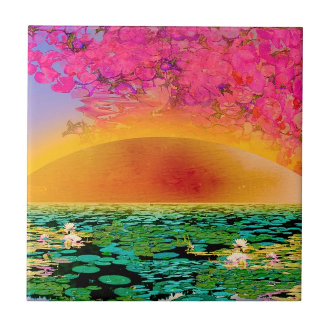 PRAYING MANTIS AT SUNSET TILE (Front)