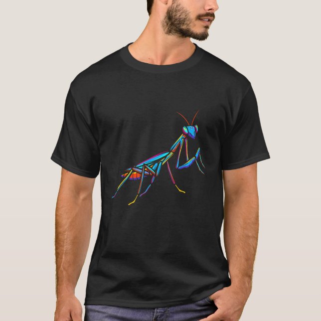 Praying Mantis Bug Catching Insect Collector Entom T-Shirt (Front)
