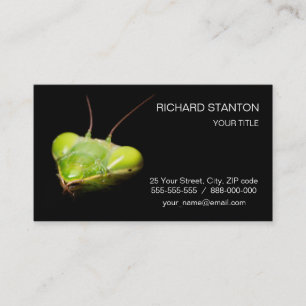 Praying mantis business card