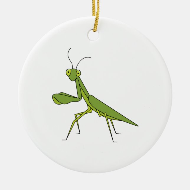 Praying Mantis Ceramic Tree Decoration (Front)