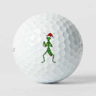 Praying Mantis Christmas Holiday Insect Bug Golf Balls