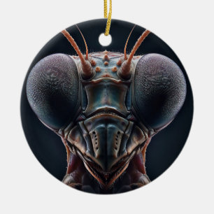 Praying Mantis Close up Macro Ceramic Tree Decoration