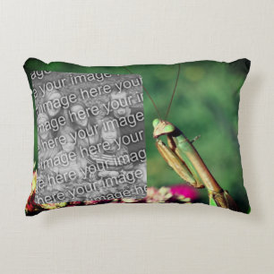Praying Mantis Frame Create Your Own Photo Decorative Cushion
