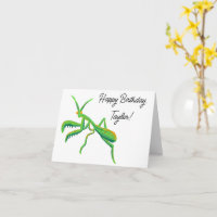Praying Mantis in Bright Green Personalised