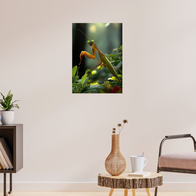 Praying Mantis in the Forest Poster (Living Room 3)