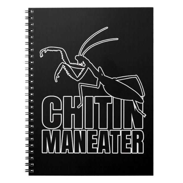 Praying Mantis Insect Maneater Entomology Geek Notebook (Front)