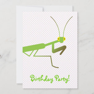 Praying mantis invitation