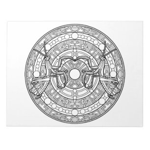 Praying Mantis Mandala Colouring Book Pad