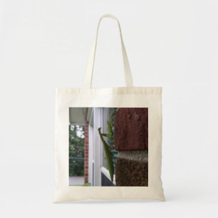 Praying Mantis on Brick Wall Tote Bag