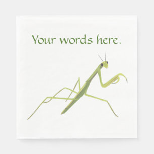 Praying Mantis Painting Your Words Here Napkins