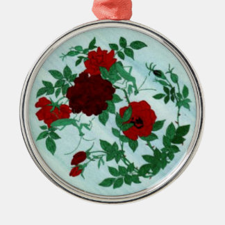 Praying Mantis & Red Roses Ornament