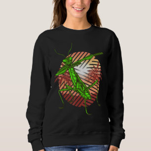 Praying Mantis Retro Modern Green Insect Bug Sweatshirt