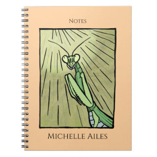 Praying Mantis Unique Custom Title and Name Notebook