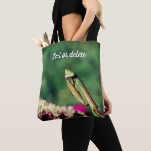 Praying Mantis Up Close Personalised Tote Bag