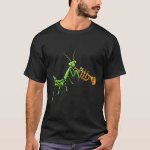 Praying Mantis Violin Bug Catcher Musical Instrume T-Shirt