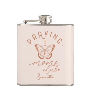 Praying Moms Club: Butterfly Boho Vintage Design Hip Flask