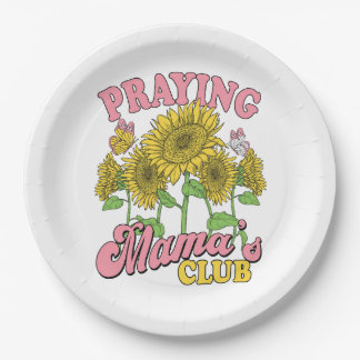 Praying Mother Club Paper Plate