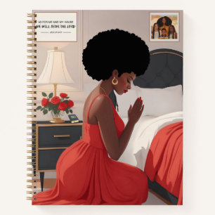 Praying Mother Rich Red-Orange Hard Cover Journal