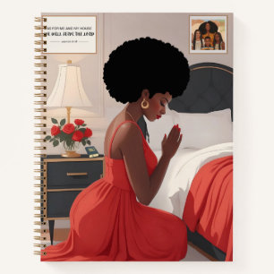 Praying Mother Softcover Spiral Notebook