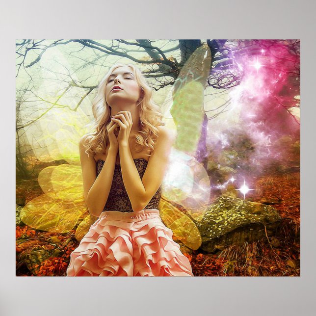Praying Mystical Spiritual Girl Poster (Front)