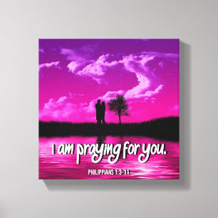 Praying- Premium Wrapped Canvas (Gloss)