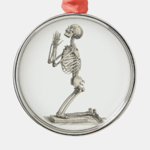 Praying Skeleton Metal Tree Decoration