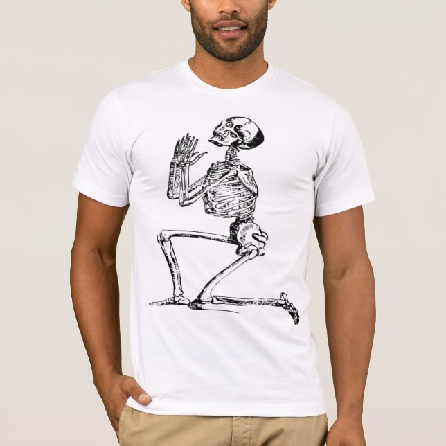 praying skeleton T-SHIRT (Front)
